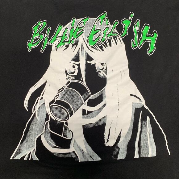Billie Eilish Other - Billie Eilish Black Graphic T-Shirt Anime Relaxed Boyfriend Tee Size Medium. C9